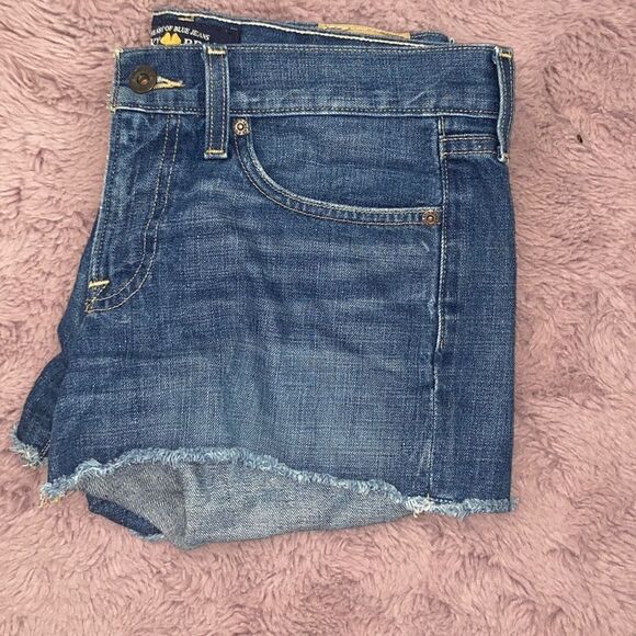 Lucky Brand The Cutoff Blue Distressed Denim Shorts Contemporary Festival - Picture 1 of 13